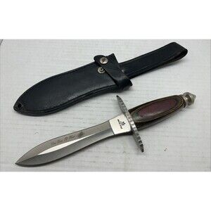 Frost Cutlery Queen of Hearts Fixed Blade Knife Wood Handle & Sheath Japan